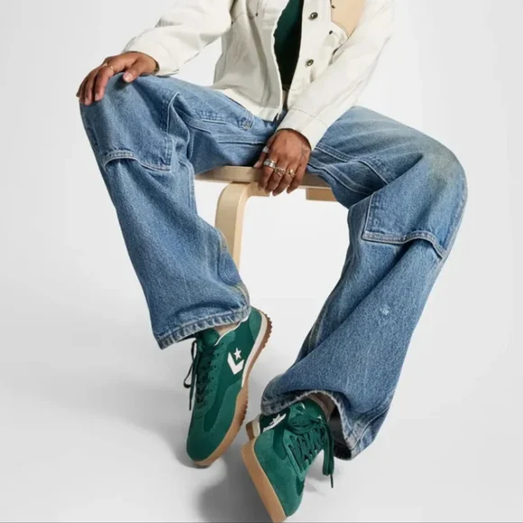 Converse Run Star Trainer. Green Envy/Egret/White. Low top Shoe. Unisex, Size 9 - Picture 5 of 16